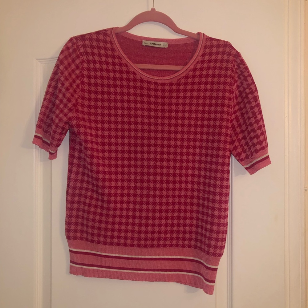 Zara hounds tooth top